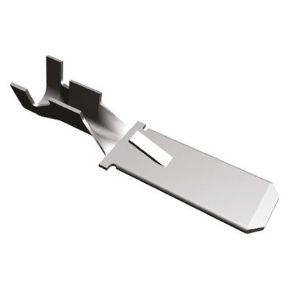TE Connectivity FASTIN-FASTON .250 Uninsulated Male Spade Connector, Tab, 6.35 x 0.81mm Tab Size, 0.8mm² to 2mm²