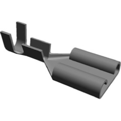 TE Connectivity FASTON .250 Uninsulated Female Spade Connector, Receptacle, 6.35 x 0.8mm Tab Size, 0.3mm² to 0.8mm²