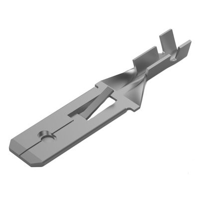TE Connectivity FASTIN-FASTON .250 Uninsulated Male Spade Connector, Tab, 6.35 x 0.81mm Tab Size, 0.5mm² to 1mm²