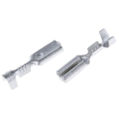 TE Connectivity FASTON .110 Uninsulated Female Spade Connector, Receptacle, 2.79mm Tab Size, 0.2mm² to 0.6mm²