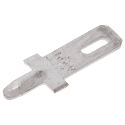 TE Connectivity FASTON .110 Uninsulated Male Spade Connector, PCB Tab, 2.8 x 0.51mm Tab Size
