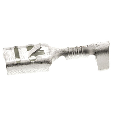 TE Connectivity FASTIN-FASTON .250 Uninsulated Female Spade Connector, Receptacle, 6.35 x 0.81mm Tab Size, 0.3mm² to