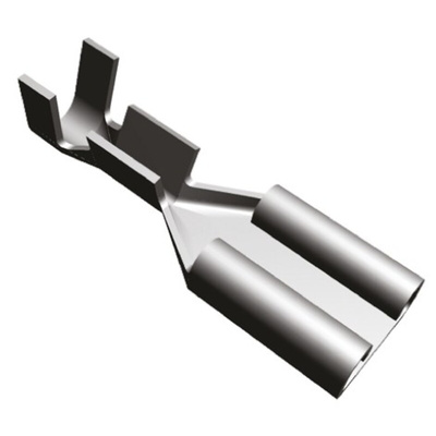 TE Connectivity FASTON .250 Uninsulated Female Spade Connector, Receptacle, 6.35 x 0.81mm Tab Size, 0.5mm² to 1.5mm²