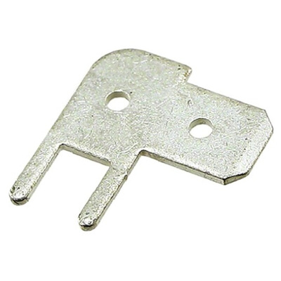 TE Connectivity FASTON .187 Uninsulated Male Spade Connector, PCB Tab, 4.8 x 0.5mm Tab Size