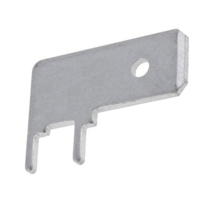 TE Connectivity FASTON .250 Uninsulated Male Spade Connector, PCB Tab, 6.35 x 0.81mm Tab Size