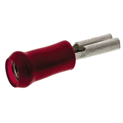 TE Connectivity PIDG FASTON .110 Red Insulated Female Spade Connector, Receptacle, 2.79 x 0.41mm Tab Size, 0.3mm² to