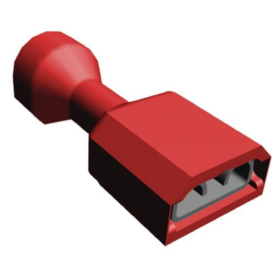 TE Connectivity Ultra-Fast .250 Red Insulated Female Spade Connector, Receptacle, 6.35 x 0.81mm Tab Size, 0.3mm² to