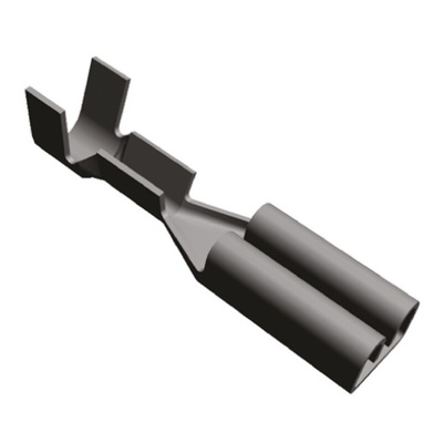 TE Connectivity FASTON .110 Uninsulated Female Spade Connector, Receptacle, 2.79 x 0.5mm Tab Size, 0.2mm² to 0.6mm²