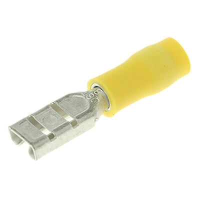 JST FVDDF Yellow Insulated Female Spade Connector, Receptacle, 2.79 x 0.8mm Tab Size, 0.2mm² to 0.5mm²