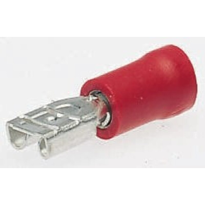 JST FVDDF Red Insulated Female Spade Connector, Receptacle, 4.75 x 1mm Tab Size, 0.25mm² to 1.65mm²