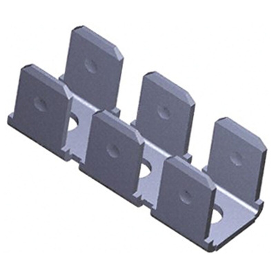 TE Connectivity FASTON .250 Uninsulated Male Spade Connector, PCB Tab, 6.35 x 0.81mm Tab Size