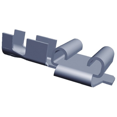 TE Connectivity FASTON .250 Uninsulated Female Spade Connector, Flag Terminal, 6.35 x 0.81mm Tab Size, 0.8mm² to 2mm²