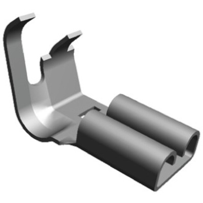 TE Connectivity FASTON .187 Uninsulated Female Spade Connector, Flag Terminal, 4.75 x 0.51mm Tab Size, 0.5mm² to 1.3mm²