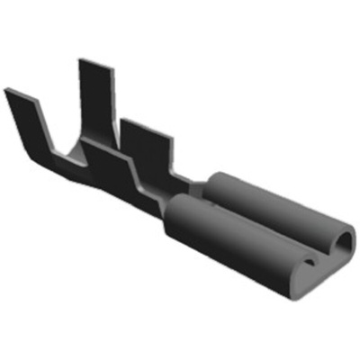 TE Connectivity FASTON .110 Uninsulated Female Spade Connector, Receptacle, 2.79 x 0.8mm Tab Size, 0.5mm² to 1.3mm²
