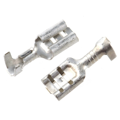 TE Connectivity FASTON .187 Uninsulated Female Spade Connector, Receptacle, 4.75 x 0.51mm Tab Size, 0.5mm² to 1.3mm²