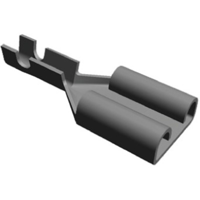 TE Connectivity FASTON .250 Uninsulated Female Spade Connector, Receptacle, 6.35 x 0.81mm Tab Size, 0.3mm² to 0.8mm²