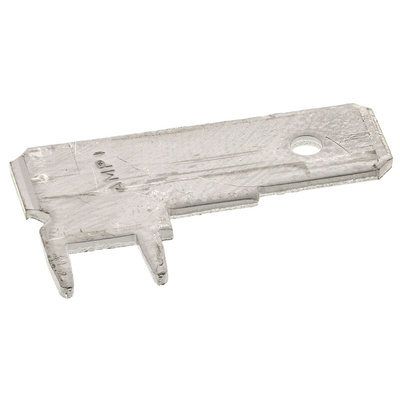 TE Connectivity FASTON .250 Silver Uninsulated Male Spade Connector, PCB Tab, 6.35 x 0.83mm Tab Size