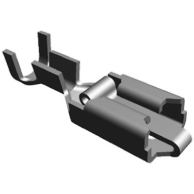 TE Connectivity Positive Lock .250 Mk I Uninsulated Female Spade Connector, Receptacle, 6.35 x 0.81mm Tab Size, 0.8mm²