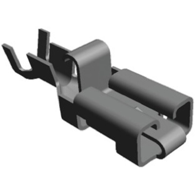 TE Connectivity Positive Lock .250 Mk I Uninsulated Female Spade Connector, Receptacle, 6.35 x 0.81mm Tab Size, 0.5mm²