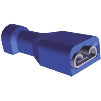 TE Connectivity Ultra-Fast .187 Blue Insulated Female Spade Connector, Receptacle, 4.75 x 0.81mm Tab Size, 1.3mm² to