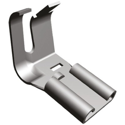 TE Connectivity FASTON .250 Uninsulated Female Spade Connector, Flag Terminal, 6.35 x 0.81mm Tab Size, 3mm² to 5mm²