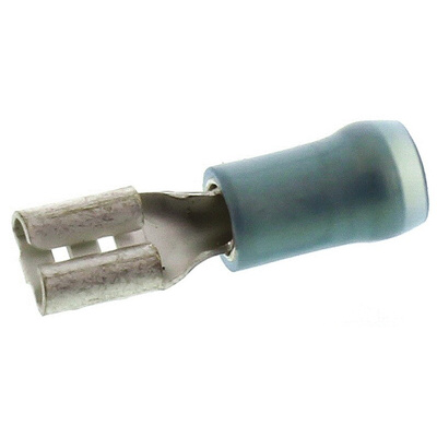 TE Connectivity PIDG FASTON .187 Blue Insulated Female Spade Connector, Receptacle, 4.8 x 0.5mm Tab Size, 1mm² to 2.6mm²