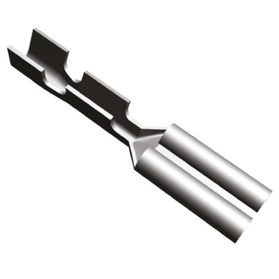 TE Connectivity FASTON .110 Uninsulated Female Spade Connector, Receptacle, 2.79 x 0.51mm Tab Size, 0.2mm² to 0.4mm²