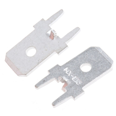 Molex Uninsulated Male Spade Connector, PCB Tab, 6.35 x 0.81mm Tab Size