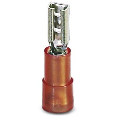 Phoenix Contact C-SCFI 1.5 Red Insulated Female Spade Connector, Receptacle, 2.8 x 0.25mm Tab Size, 0.5mm² to 1.5mm²
