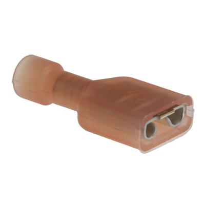 Molex InsulKrimp 19003 Red Insulated Female Spade Connector, Receptacle, 6.35 x 0.81mm Tab Size