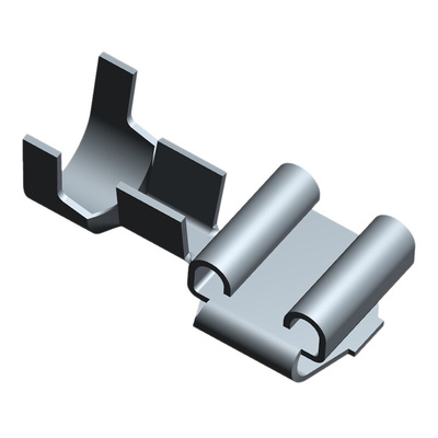 TE Connectivity FASTON .250 Uninsulated Female Spade Connector, Flag Terminal, 6.73 x 0.41mm Tab Size, 0.8mm² to 2mm²