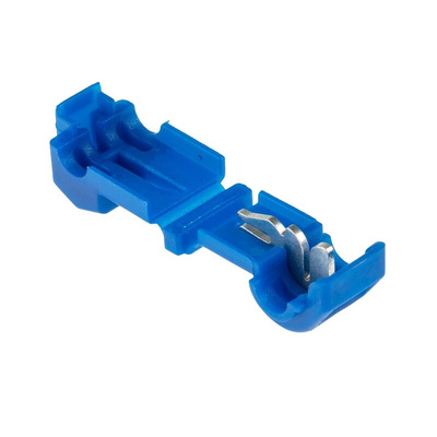 RS PRO T-Tap Wire Splice Connector, Blue, Insulated, Tin 18 → 14 AWG