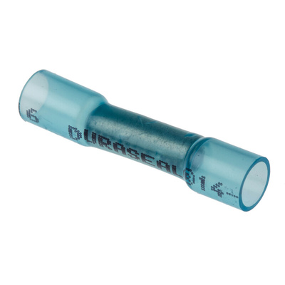 TE Connectivity, DuraSeal Butt Splice Connector, Blue, Insulated, Tin 16 → 14 AWG