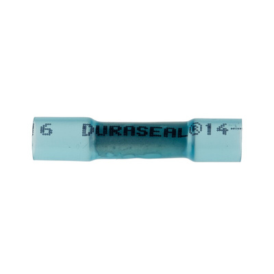 TE Connectivity, DuraSeal Butt Splice Connector, Blue, Insulated, Tin 16 → 14 AWG