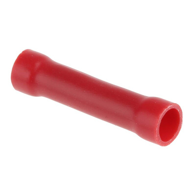 RS PRO Butt Splice Connector, Red, Insulated, Tin 22 → 16 AWG