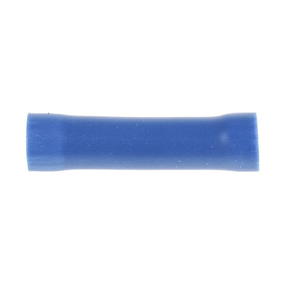 RS PRO Butt Splice Connector, Blue, Insulated, Tin 16 → 14 AWG