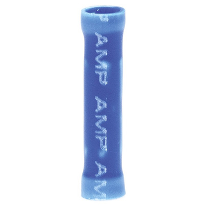 TE Connectivity, PLASTI-GRIP Butt Splice Connector, Blue, Insulated, Tin 16 → 14 AWG