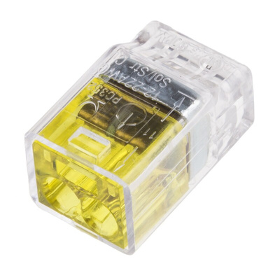 TE Connectivity, Push Grip Splice Connector, Yellow 0.5 → 2.5 mm², 22 → 12 AWG