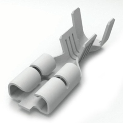 TE Connectivity FASTON .187 Uninsulated Female Spade Connector, Receptacle, 4.8 x 0.8mm Tab Size, 0.5mm² to 1.5mm²