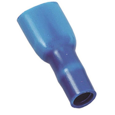 MECATRACTION S Blue Insulated Female Spade Connector, Receptacle, 6.35 x 0.81mm Tab Size