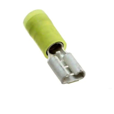Molex 19019 Yellow Insulated Female Spade Connector, Receptacle, 4.75 x 0.81mm Tab Size