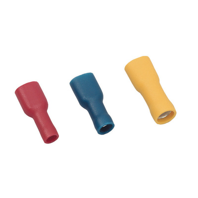 MECATRACTION Insulated Female Spade Connector, Fully Preinsulated Female Disconnects, 4.8 x 0.5mm Tab Size