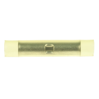 RS PRO Butt Wire Splice Connector, Yellow, Insulated 12 → 10 AWG