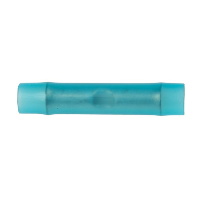 RS PRO Butt Wire Splice Connector, Blue, Insulated 16 → 14 AWG