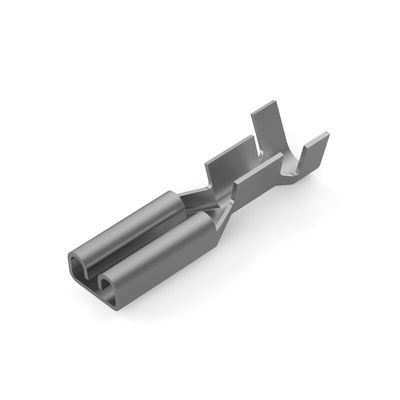 TE Connectivity FASTON 110 Brass Uninsulated Receptacle Spade Connector, Tab, 2.8 x 0.51mm Tab Size