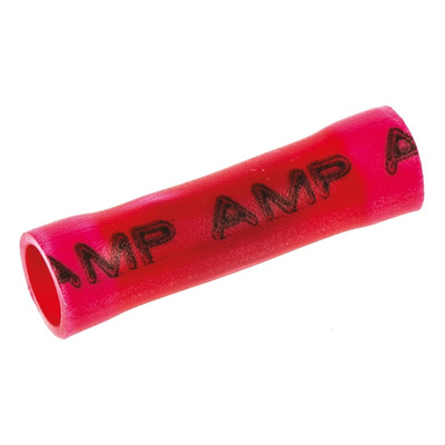 TE Connectivity, PLASTI-GRIP Parallel Splice Connector, Red, Insulated, Tin 22 → 16 AWG