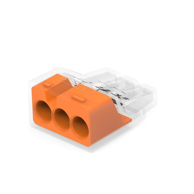 TE Connectivity, 2388553 Closed End Connector, Orange, Insulated, Copper 12 → 22 AWG