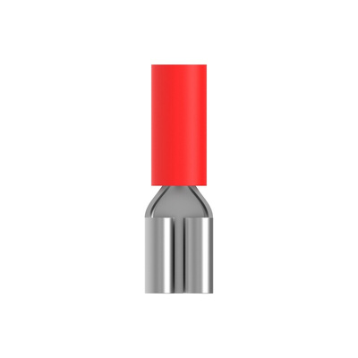 TE Connectivity, PIDG Receptacle Crimp Quick Disconnect Terminal, Red, Insulated, Tin 0.3 → 1.5 mm²