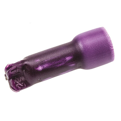 TE Connectivity Closed End Splice Connector, Purple, Insulated, Tin 22 → 14 AWG