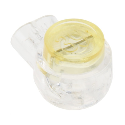 RS PRO Butt Splice Connector, White, Yellow, Insulated 26 → 22 AWG